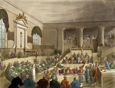 Gerichtsverhandlung im Old Bailey von Thomas Rowlandson